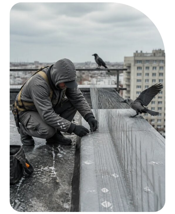 Защита от ворон под ключ в Балахне по цене от 5224 р. | Сенат-Блх